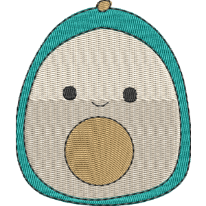 Austin the Avocado Squishmallows Free Machine Embroidery Design