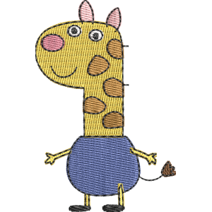 Gerald Giraffe Peppa Pig Free Machine Embroidery Design