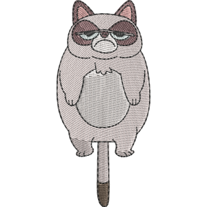 Grumpy Cat Looped Free Coloring Page for Kids