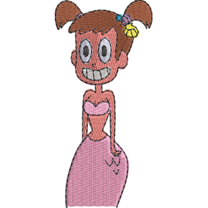 Pink Mermaid Zig & Sharko Free Machine Embroidery Design