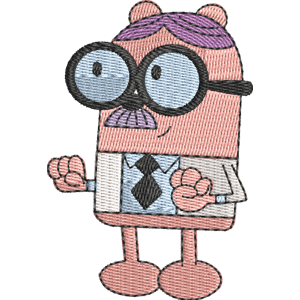 Doctor Flooey Wow! Wow! Wubbzy! Free Machine Embroidery Design