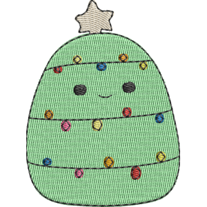 Carol the Christmas Tree Squishmallows Free Machine Embroidery Design