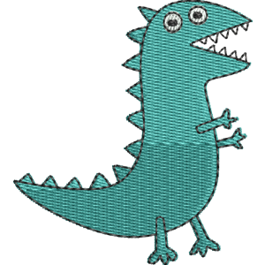 Mr. Dinosaur Peppa Pig Free Machine Embroidery Design