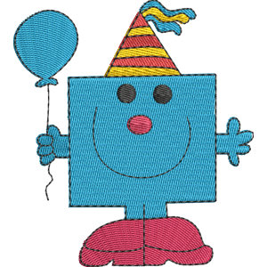 Mr Birthday Mr Men Free Coloring Page for Kids