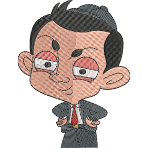 Young Mr. Bean Mr. Bean Free Machine Embroidery Design