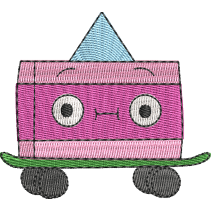 Kickflip Unikitty! Free Machine Embroidery Design