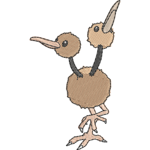 Doduo Pokemon Free Coloring Page for Kids