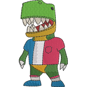 French Rex Stumble Guys Free Machine Embroidery Design