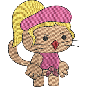 Macaque girl StrikeForce Kitty Free Machine Embroidery Design