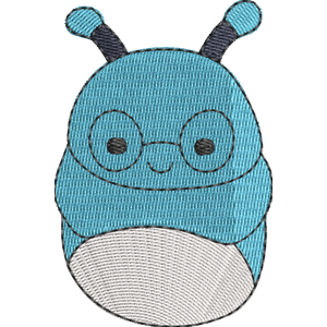 Cordelia the Caterpillar Squishmallows Free Machine Embroidery Design