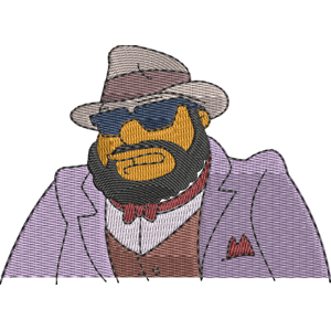 Big Daddy Simpsons Free Machine Embroidery Design