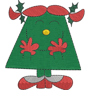 Little Miss Christmas Mr Men Free Coloring Page for Kids