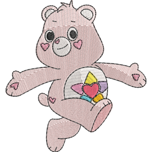 True Heart Bear Free Coloring Page for Kids