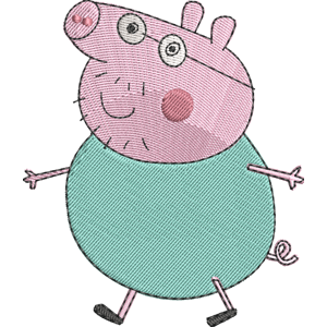 Daddy Pig Peppa Pig Free Coloring Page for Kids