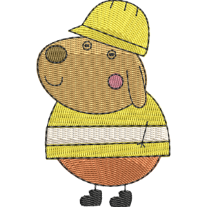 Mr. Labrador Peppa Pig Free Machine Embroidery Design