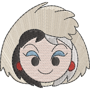 Winter Cruella Disney Emoji Blitz Free Machine Embroidery Design