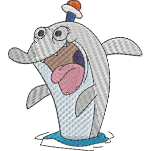 Crazy Dolphin Zig & Sharko Free Machine Embroidery Design