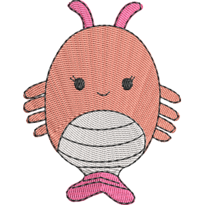 Chester The Shrimp Squishmallows Free Machine Embroidery Design