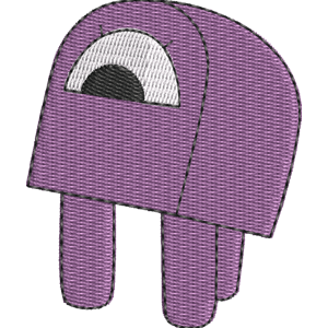 Purple alien Pocoyo Free Machine Embroidery Design