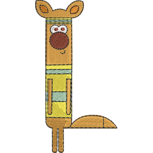 Fox Hey Duggee Free Coloring Page for Kids