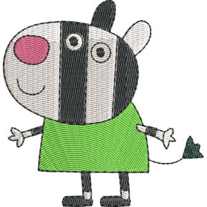 Zara Zebra Peppa Pig Free Coloring Page for Kids
