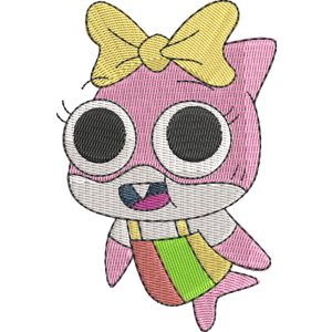 Kulture Shark Pinkfong Free Machine Embroidery Design