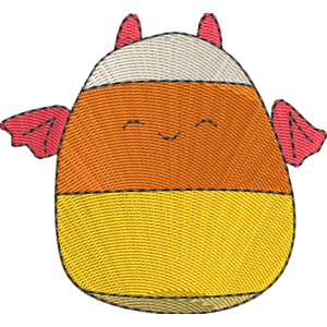 Carah the Candy Corn Devil Squishmallows Free Machine Embroidery Design