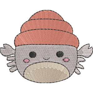 Arco the Hermit Crab Squishmallows Free Machine Embroidery Design