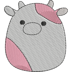 Caedia the Cow Squishmallows Free Machine Embroidery Design