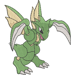 Scyther Free Coloring Page for Kids