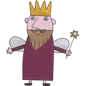 King Thistle Ben & Holly's Little Kingdom Free Machine Embroidery Design