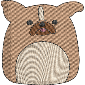 Alex the Bulldog Squishmallows Free Machine Embroidery Design