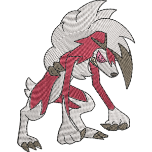Lycanroc - Midnight Form Pokemon Free Coloring Page for Kids
