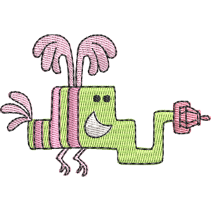 Noodle-Nosed Cuckoo Bird Wow! Wow! Wubbzy! Free Machine Embroidery Design