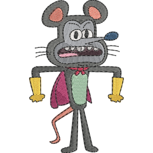 Flying Mouse Looped Free Coloring Page for Kids