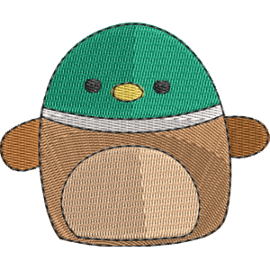 Avery the Mallard Duck Squishmallows Free Machine Embroidery Design