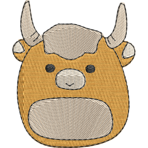 Calton the Highland Cow Squishmallows Free Machine Embroidery Design