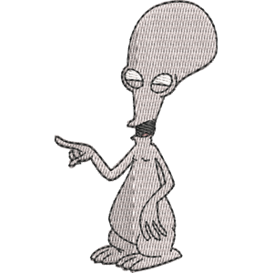 Roger The Alien American Dad! Free Machine Embroidery Design