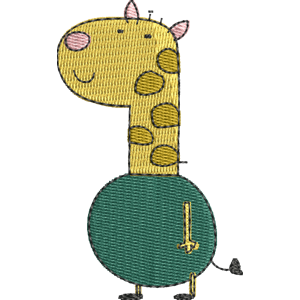 Daddy Giraffe Peppa Pig Free Machine Embroidery Design