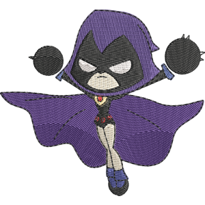 Raven OK K.O.! Let's Be Heroes Free Machine Embroidery Design