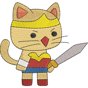 Superwoman StrikeForce Kitty Free Coloring Page for Kids
