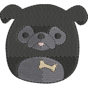 Bongo the Pug Squishmallows Free Machine Embroidery Design