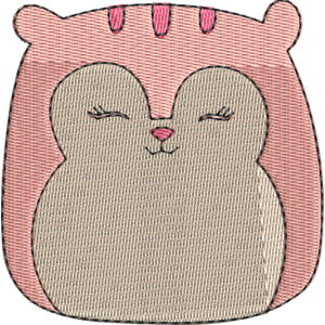 Amina the Squirrel Squishmallows Free Machine Embroidery Design