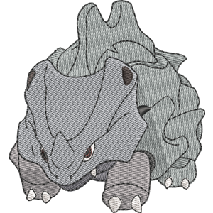 Rhyhorn Pokemon Free Coloring Page for Kids