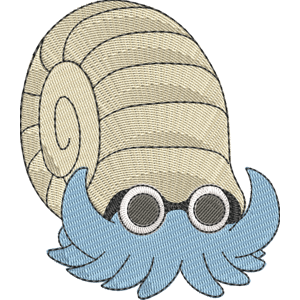 Omanyte Pokemon Free Coloring Page for Kids