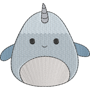 Berna the Narwhal Squishmallows Free Machine Embroidery Design