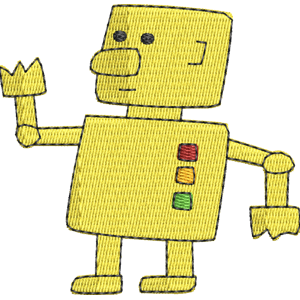 Robert the Robot Didou Free Machine Embroidery Design