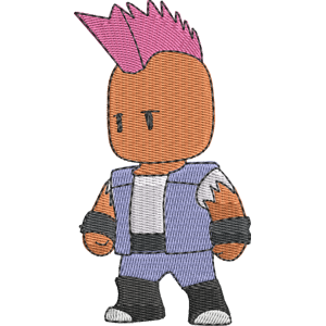 Punk Dude Stumble Guys Free Machine Embroidery Design