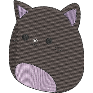 Autumn the Black Cat Squishmallows Free Machine Embroidery Design